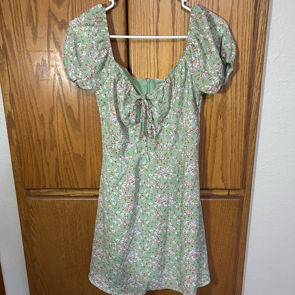 Altar'd State Green Floral Dress